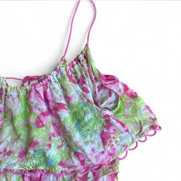 Victoria’s Secret Floral Lightweight Tropical Ruffled Romper Size Small Vacation - Picture 5 of 6